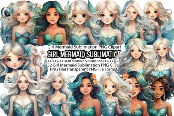 Download Girl Mermaid Sublimation Bundle - Premium Bundle