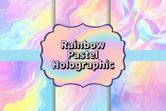 Download Rainbow Pastel Holographic Junk Journal - Holographic Collection