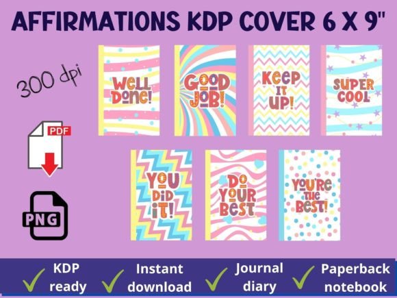 Download Affirmation Book Cover Template Design - Premium Resources