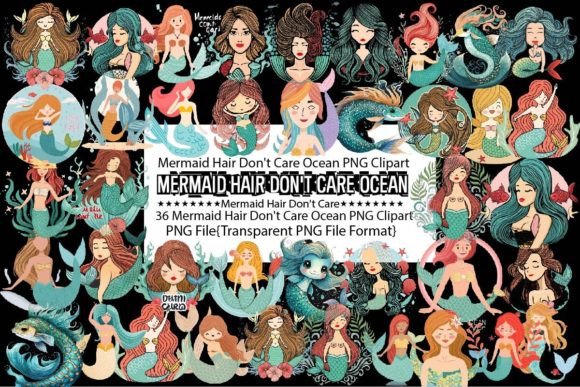 Download Mermaid Hair Don't Care Ocean Sublimatio - Premium Bundle
